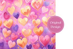 Cute Hearts Tumbler Wrap, Valentine&#039;s Day Tumbler Design Product Image 2
