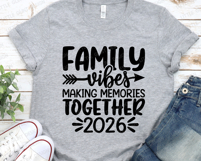 Family Vibes 2026 SVG, Summer Vacation Family Shirt, Vacay Product Image 3