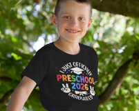 I just officially graduated Preschool 2026 Teacher Shirt SVG Product Image 2