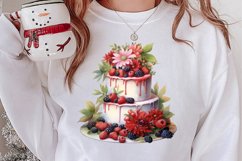 Christmas Cake Clipart, Christmas Cake Clipart Product Image 2