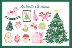 Pink Christmas PNG, Cute Christmas Clipart, Santa Claus SVG Product Image 2