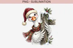 Christmas peeking character png design for T-shirts Product Image 2