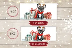 Watercolor Christmas Dog Mug, Christmas Presents Mug Wrap Product Image 2