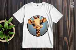 Cute Giraffe Faces Clipart Sublimation PNG Product Image 2