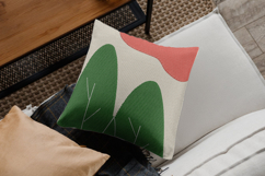 Minimalist Green Trees Landscape Embroidery Design Product Image 2