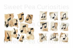 Music Notes. Overlay, Ephemera, PNG, Clipart, Watercolor Product Image 2