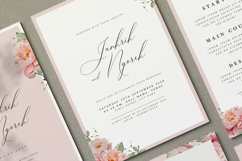 beautiful wedding card invitation set with peonies flower Product Image 2