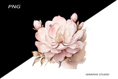 Watercolor Magnolia Clipart, Wedding Flowers Clipart Product Image 1