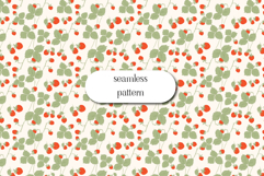 Strawberry Seamless Pattern | Cottagecore Berry Digital Pape Product Image 1