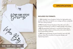 My Greatest Blessings SVG - Mother's Day Sleeve T shirt De Product Image 2