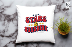 Stars &amp; Sunshine Patriotic Retro Sublimation PNG Product Image 2