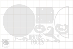 Hocus Pocus Door Hanger SVG | Halloween Pumpkin Round Sign Product Image 2