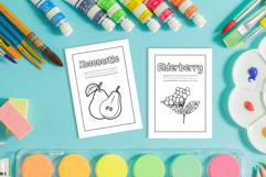 A to Z Fruit Coloring Book Printable Product Image 2
