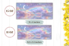 Rainbow Mug Wrap Design, Celestial Mug, Clouds Mug Design Product Image 2