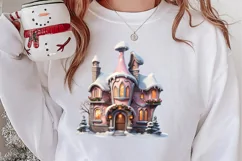 Fairy Christmas House Sublimation Clipart, Fairy Christmas Product Image 2