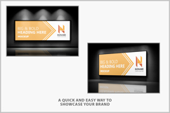 Horizontal Billboard Mockup on a Wall Product Image 2