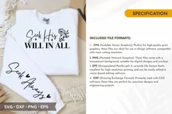 Seek His Will in All - Christian SVG T-Shirt Design Product Image 2
