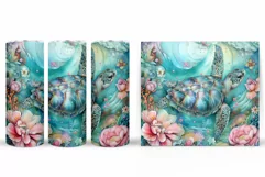 Turtle Tumbler Wrap Design. Turtle Tumbler Wrap Sublimation Product Image 2