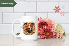 Watercolor Pit Bull Dog Illustration, Pit Bull PNG Product Image 3