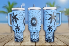 Beach Vibes Engraved 40oz Tumbler Svg | Tumbler Wrap Product Image 1