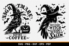 Halloween Witches SVG T Shirt Designs, Raven SVG Cut Files Product Image 2