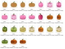 Glam Pumpkin Clipart: "Glitter Pumpkins CLIPART" Product Image 2