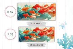 Koi Fish Mug Wrap, Ocean Mug Design, Sea Coffee Mug Product Image 2