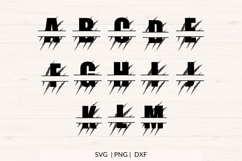 Claw Scratch Monogram SVG Alphabet - A to Z Split Letter Product Image 2
