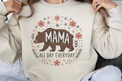 Mama all day everyday PNG, Mothers Day Sublimation PNG Product Image 1