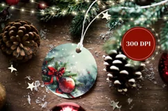 Watercolor Christmas Balls Ornament, Winter Ornament PNG Product Image 2