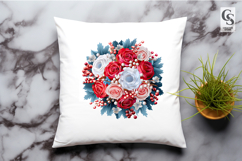 Colorful Rose Floral Bouquet Clipart Sublimation PNG Product Image 3