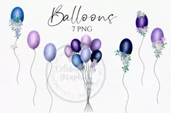 Lilac Mothers Day Gnomes and Balloons | Gnome Clipart PNG Product Image 3