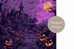 Halloween Tumbler Design, Creepy Castle Tumbler Wrap Product Image 2