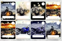 Watercolor Motorcycle | Bike Money Card Sublimation designs Product Image 2