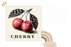 Cherry Pillow Case, Berries Pillow Template, Cherry PNG Product Image 2
