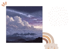 Space Pillow Case Design, Cosmic Pillow Sublimation Product Image 2