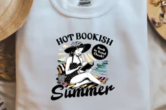 Retro Girl Quotes Hot bookish summer Black png Product Image 1