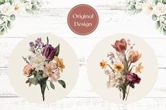 Flowers Car Coaster Designs, Tulips Sublimation Coasters Product Image 2