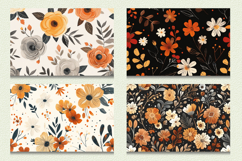 Boho Fall Cute Flowers Cutting Boards sublimation Design Product Image 2