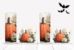 Halloween Pumpkin Tumbler PNG, Fall Tumbler Template Product Image 2