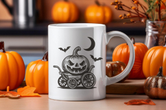 Halloween Retro Pumpkin SVG | Vintage Jack O’Lantern in Cart Product Image 3