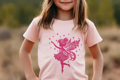 Fairy Girl Silhouette SVG File. Magic Celestial Fairy PNG. Product Image 2