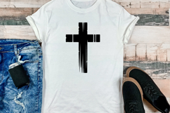 Distressed Cross SVG Grunge Christian Cross Product Image 3