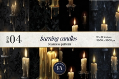 Gothic Candle Pattern | Dark Burning Candles Texture Product Image 1