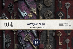 Antique Keys Pattern | Gothic Vintage Texture Product Image 1