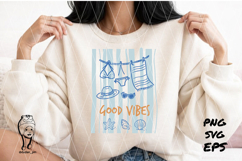 good vibes Summer Preppy Hand Drawn Product Image 3