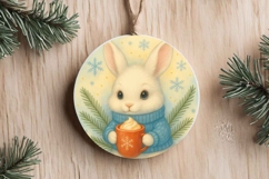 Christmas Ornaments Sublimation PNG | Cute Animals Designs Product Image 4