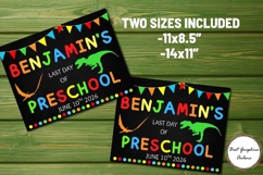 Dinosaur Last Day of School Poster or Sign Preschool Canva Product Image 2