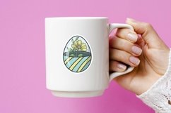 Easter Egg wih flower sticker printable Product Image 3