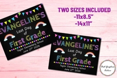 Rainbow Last Day of School Chalkboard Poster or Sign - Canva Product Image 2